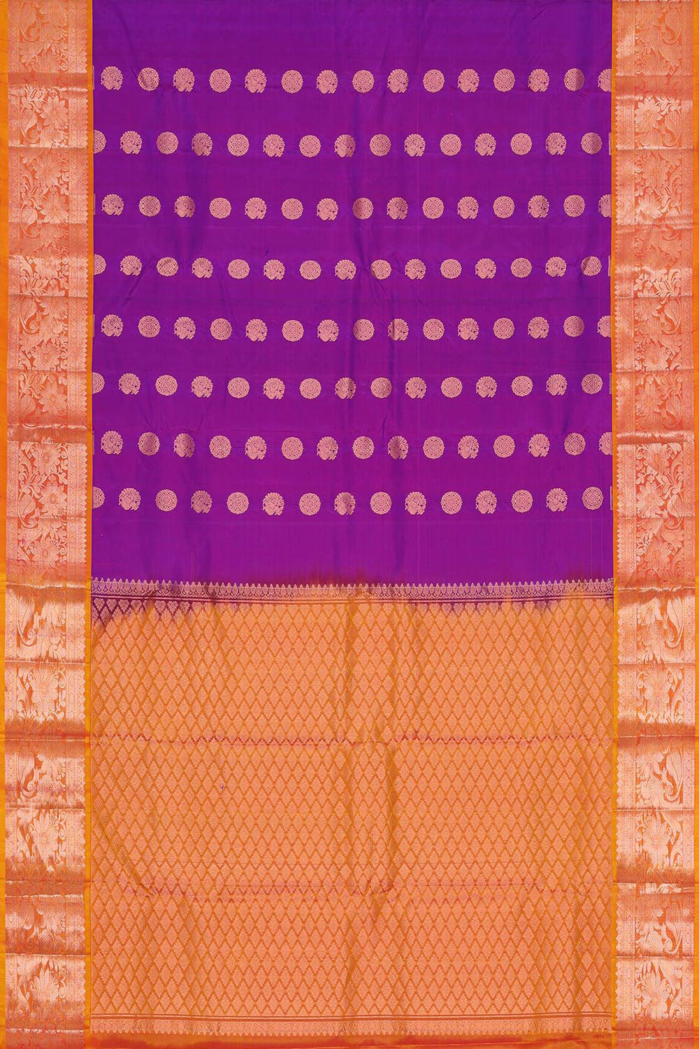 Kanchipattu Magenta Purple Brocade Saree