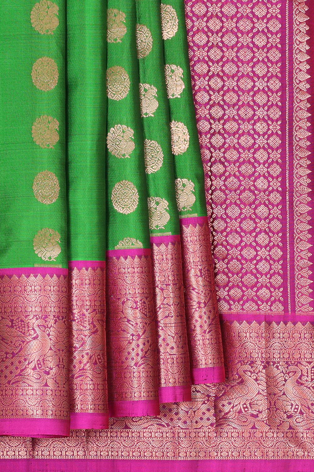 Kanchipattu Green Brocade Saree