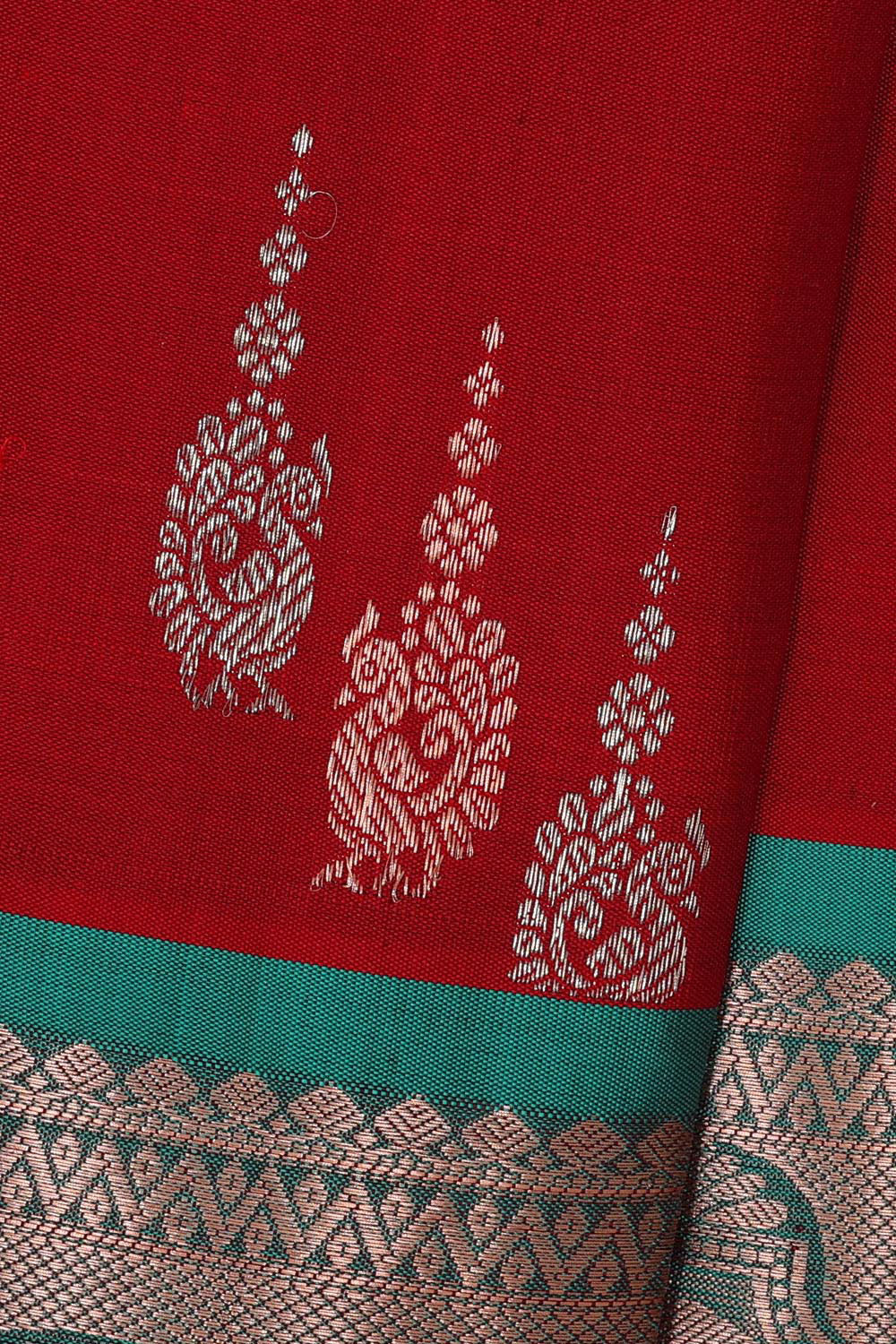 Kanchipattu Red Brocade Saree