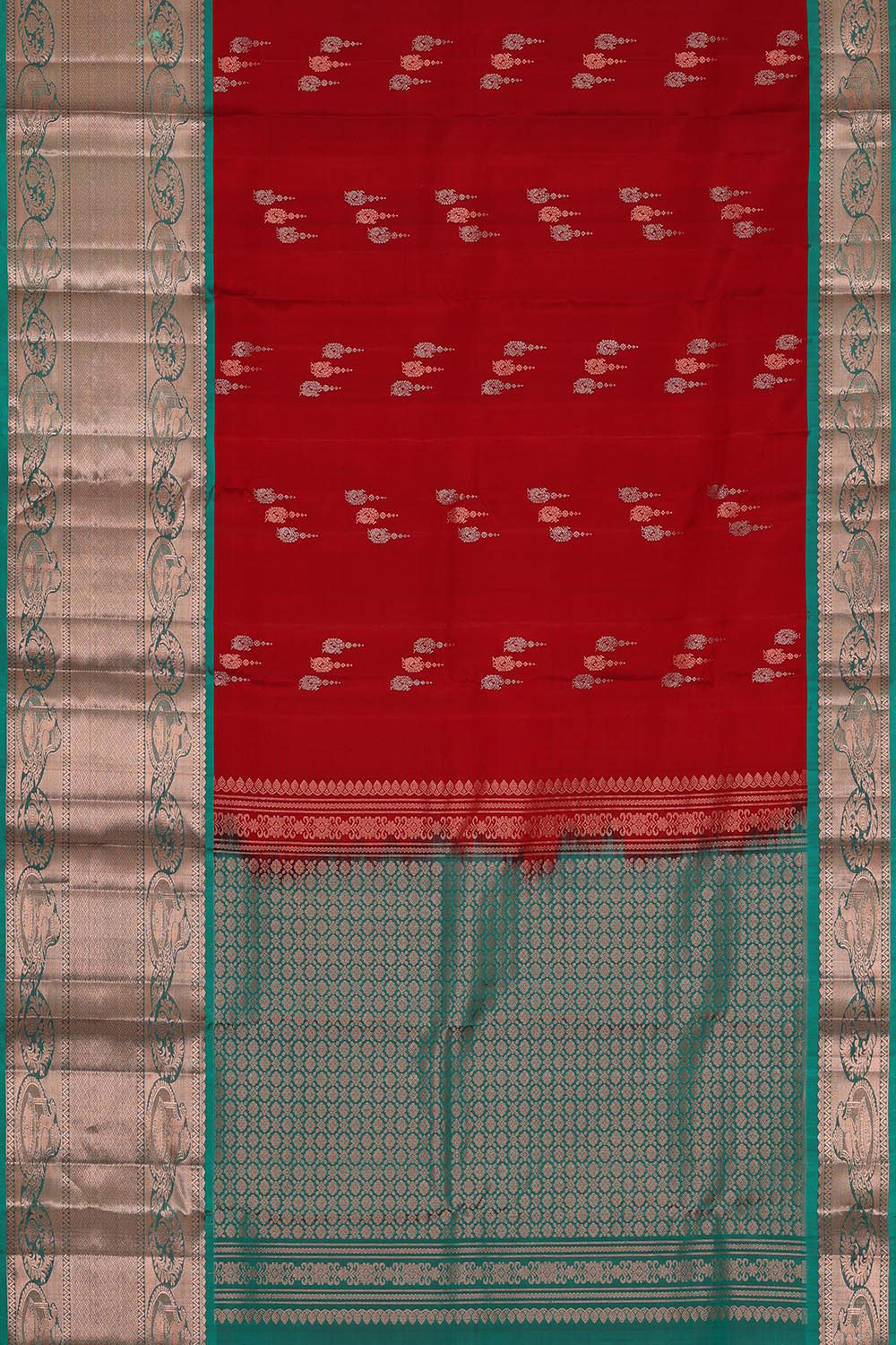 Kanchipattu Red Brocade Saree