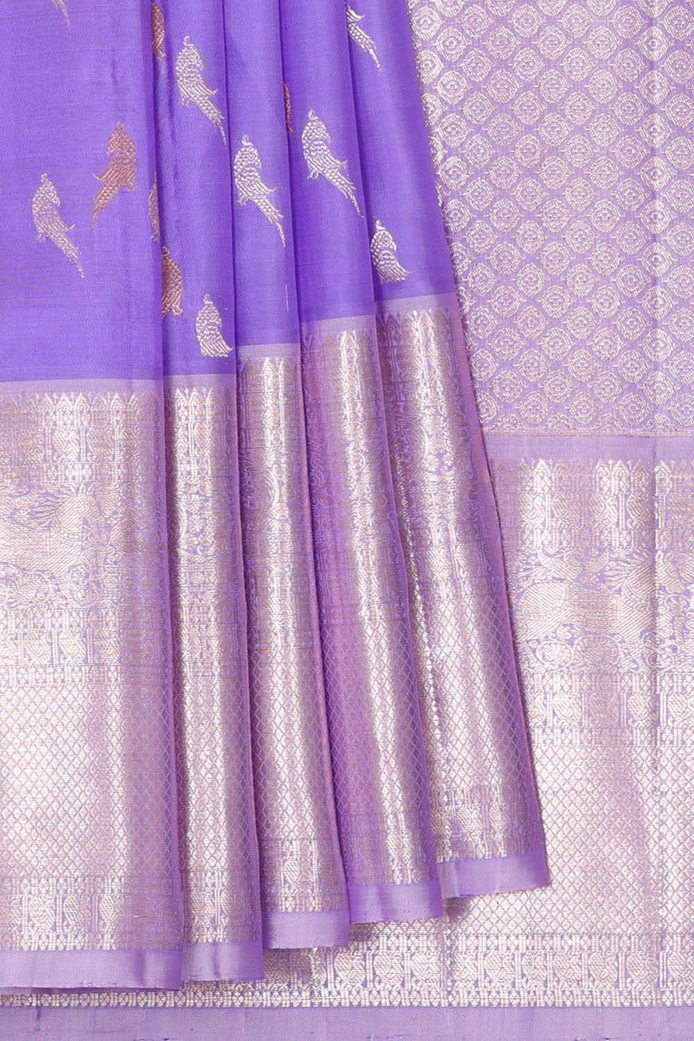 Kanchipattu Lavender Brocade Saree