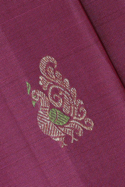 Image of Kanchipattu Dark Onion Pink Brocade Saree