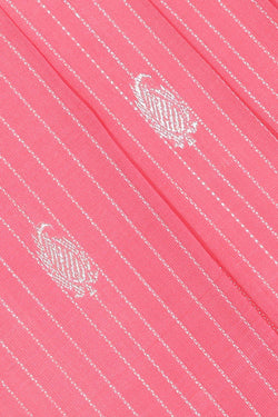 Image of Kanchipattu Peach Pink Brocade Saree