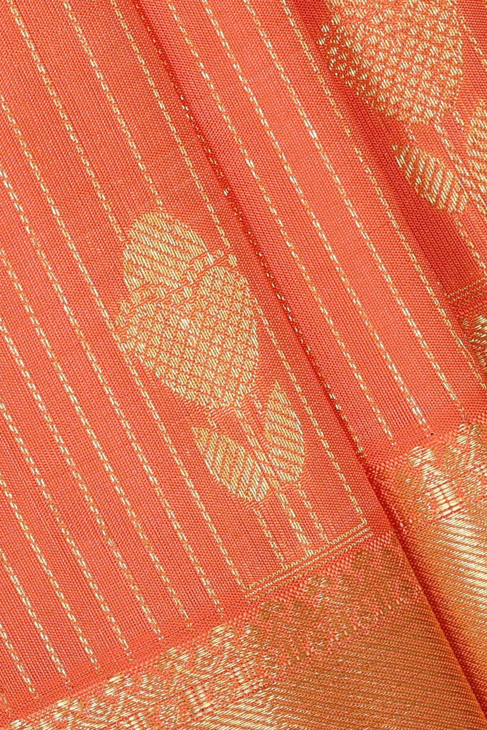 Kanchipattu Peach Brocade Saree