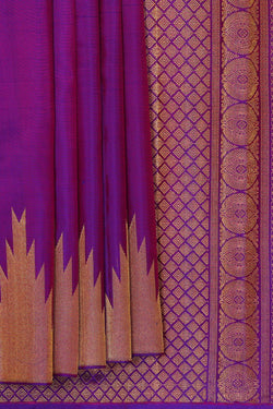 Image of Kanchipattu Magenta Purple Brocade Saree