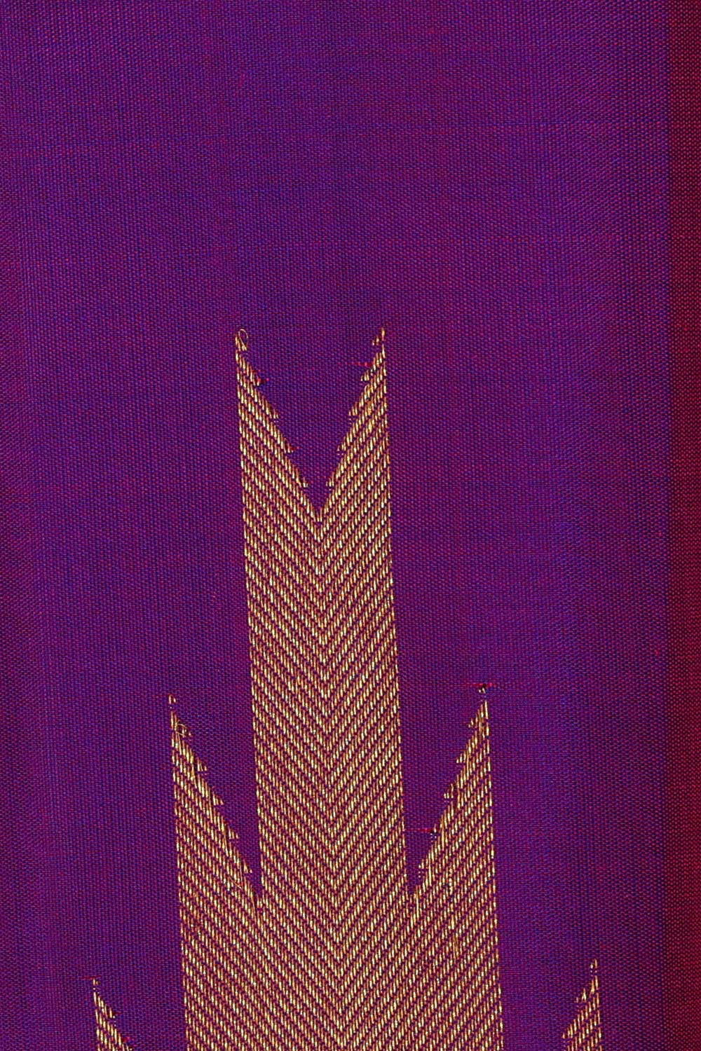 Kanchipattu Magenta Purple Brocade Saree