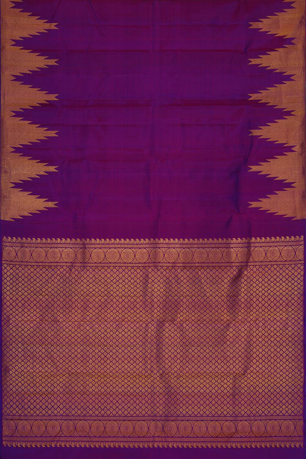 Kanchipattu Magenta Purple Brocade Saree