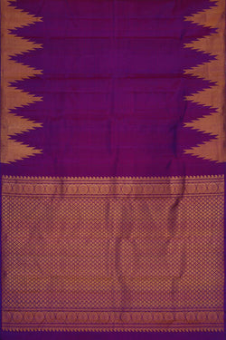 Image of Kanchipattu Magenta Purple Brocade Saree