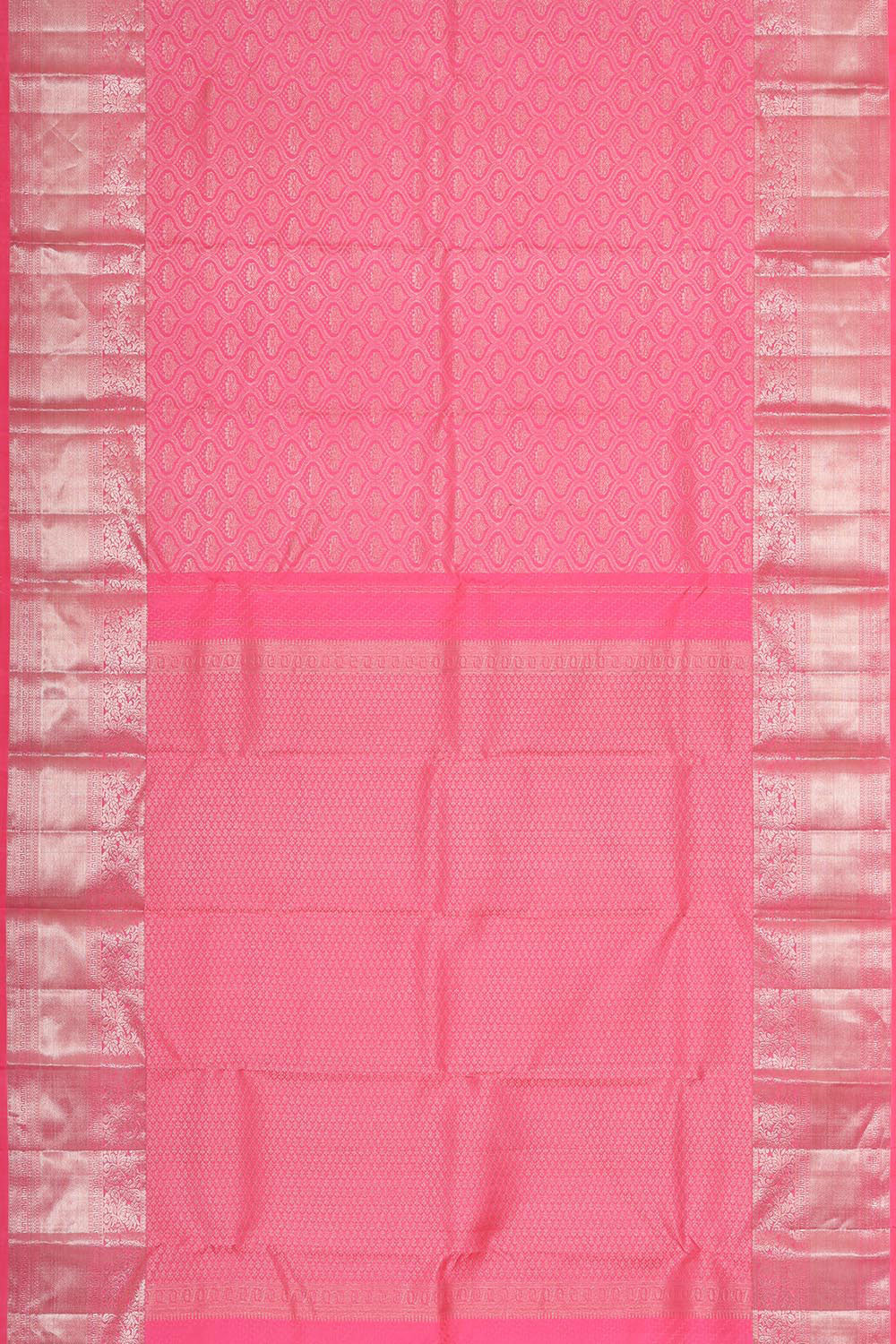 Kanchipattu Rose Pink Brocade Saree