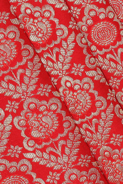 Image of Kanchipattu Red Brocade Saree