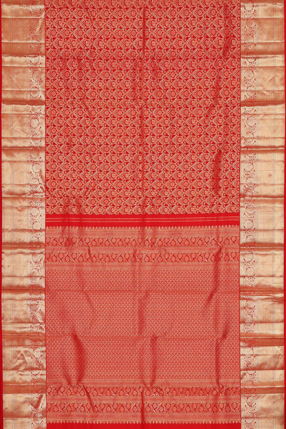 Kanchipattu Red Brocade Saree