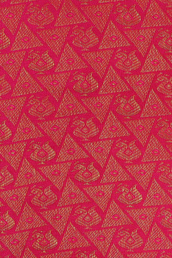 Image of Kanchipattu Rani Pink Brocade Saree