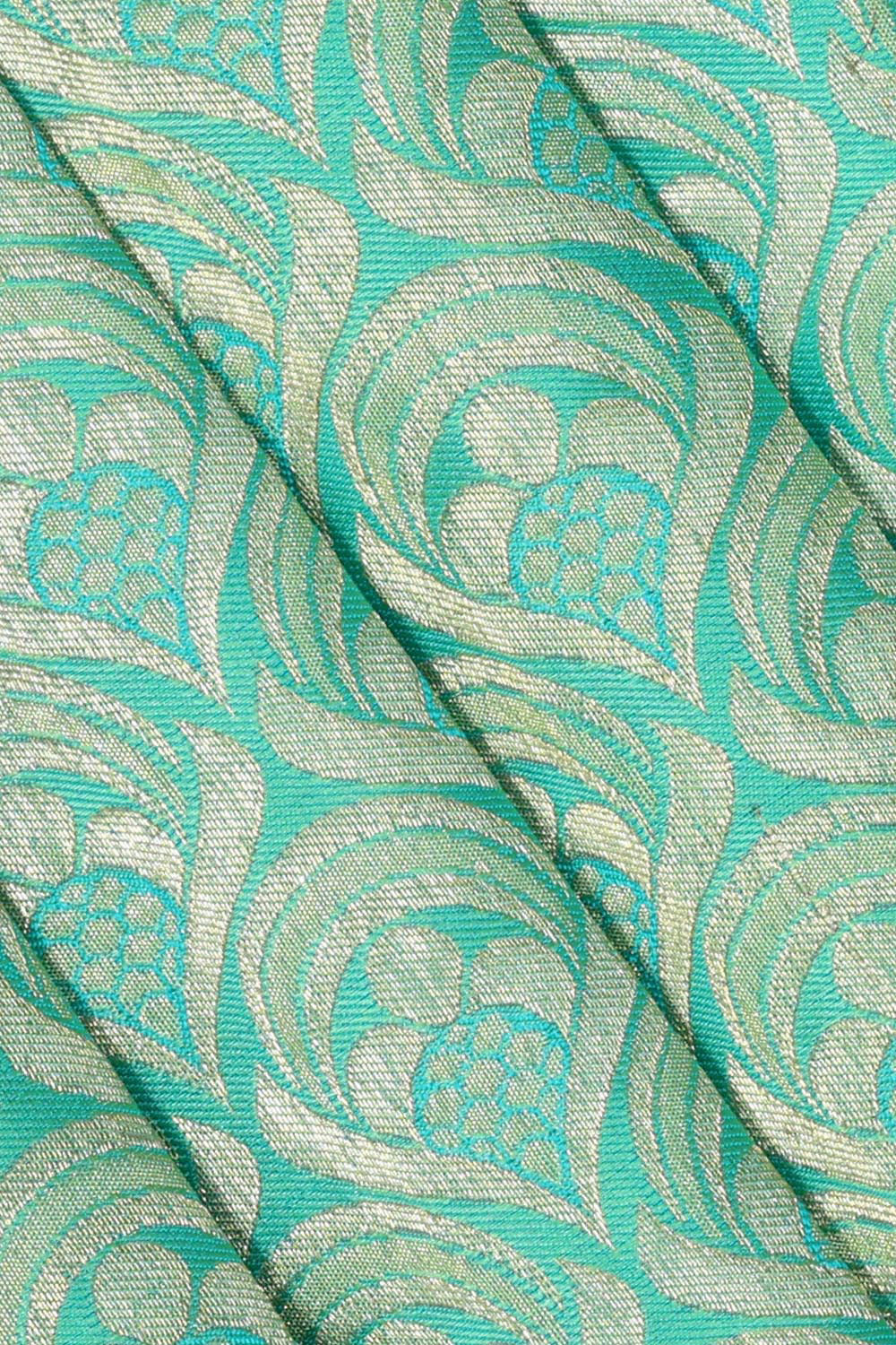 Kanchipattu Sea Green Brocade Saree