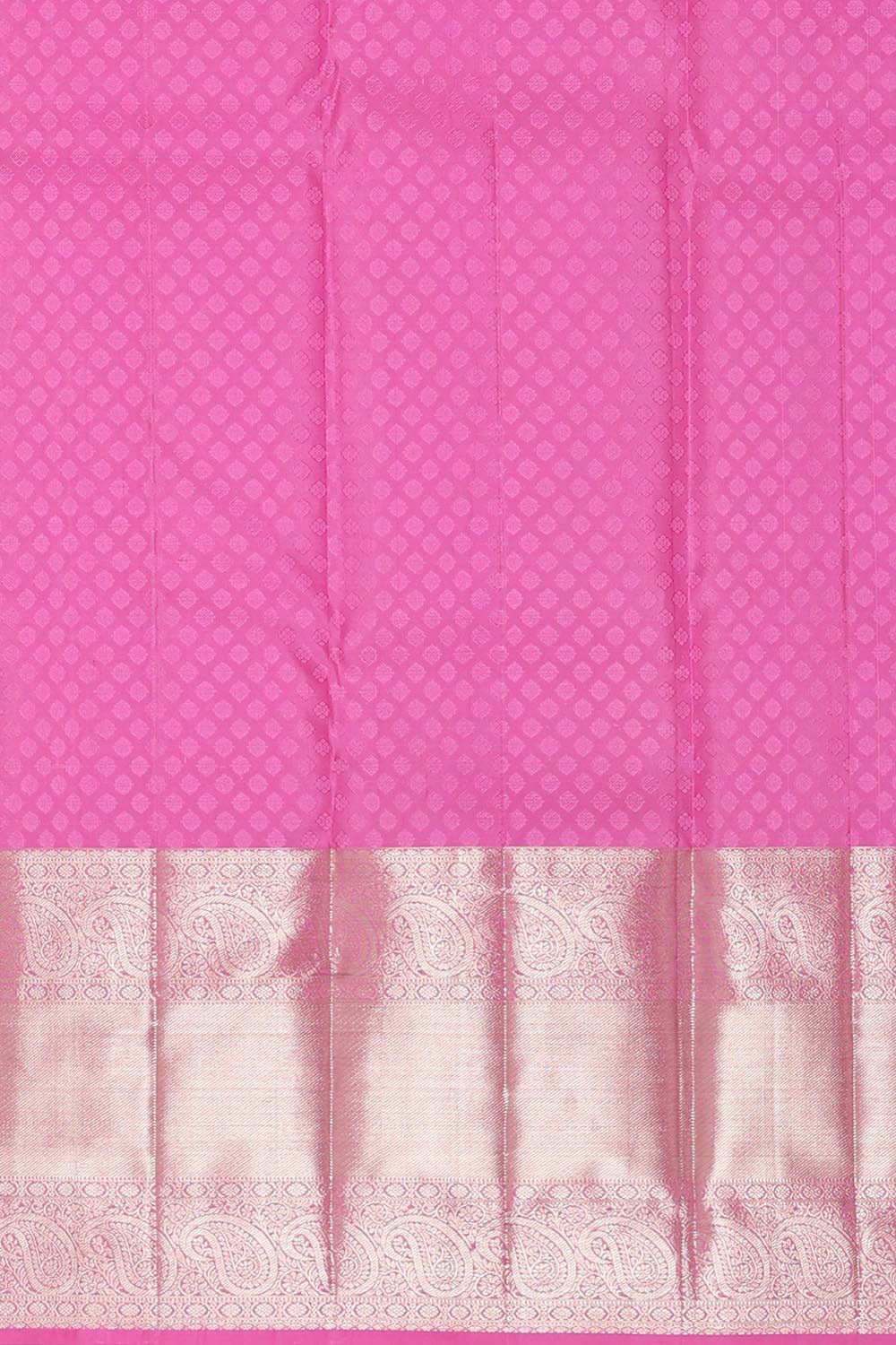 Kanchipattu Rose Pink Brocade Saree