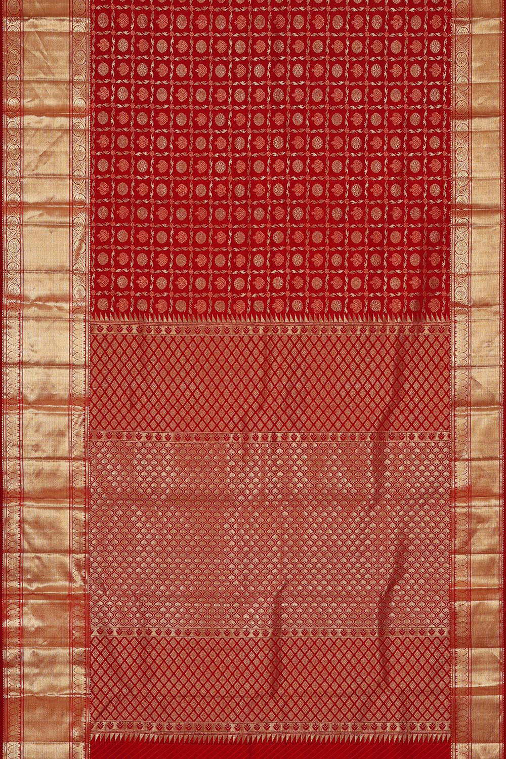 Kanchipattu Red Brocade Saree