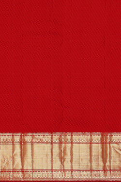 Image of Kanchipattu Red Brocade Saree