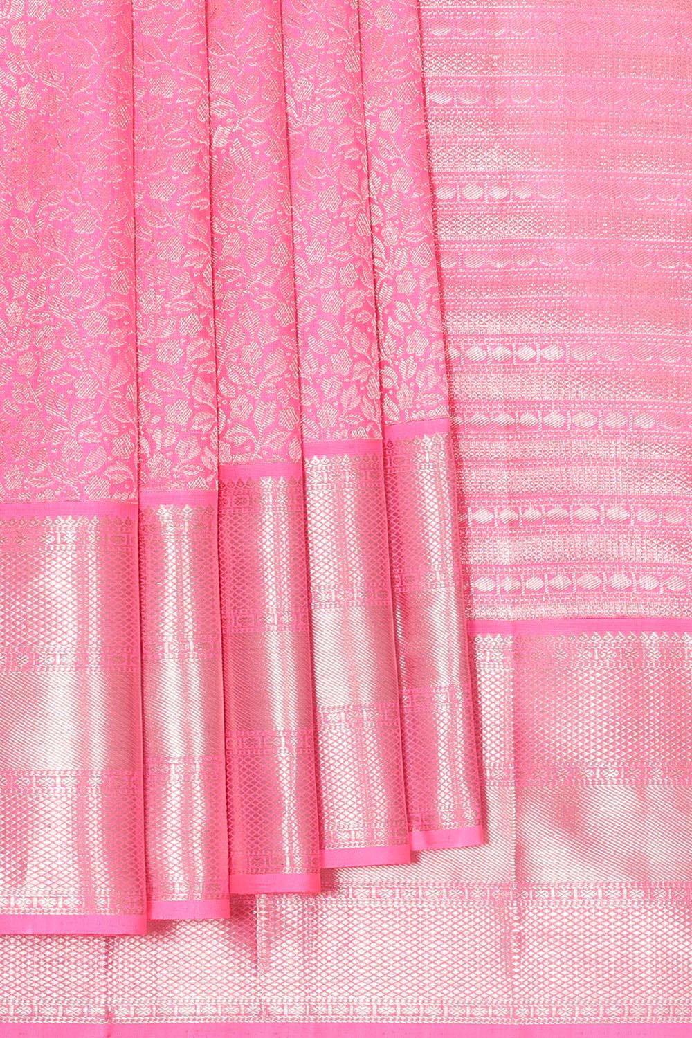 Kanchipattu Pink Brocade Saree