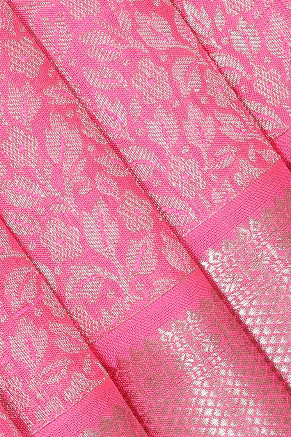 Kanchipattu Pink Brocade Saree