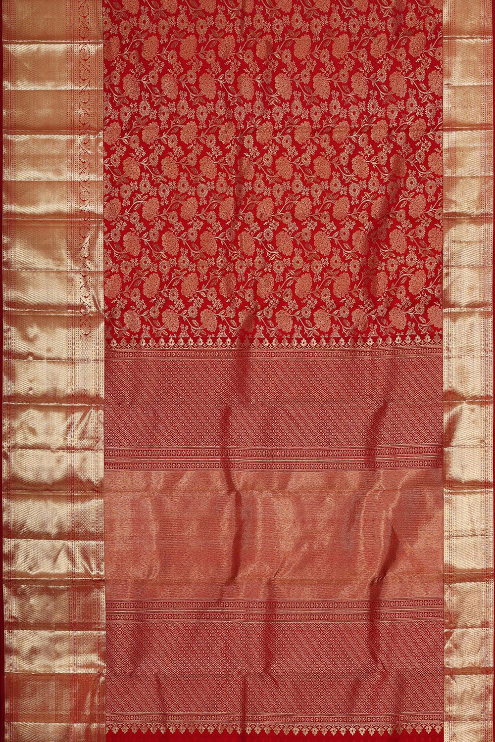 Kanchipattu Red Brocade Saree