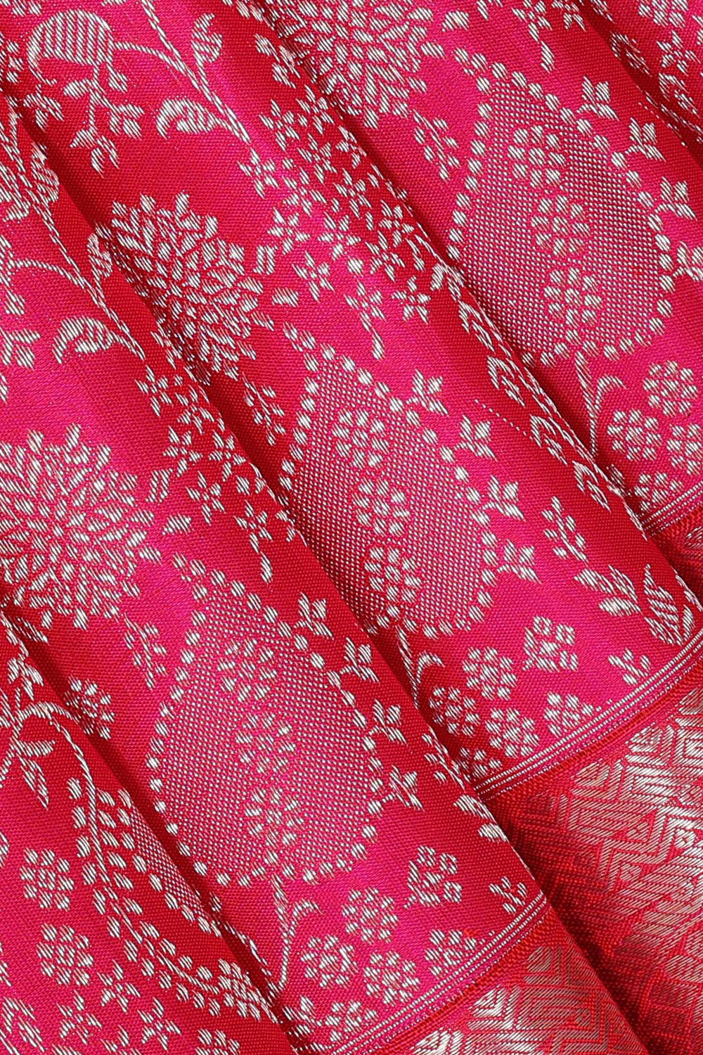 Kanchipattu Rani Pink Brocade Saree