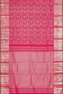 Image of Kanchipattu Rani Pink Brocade Saree