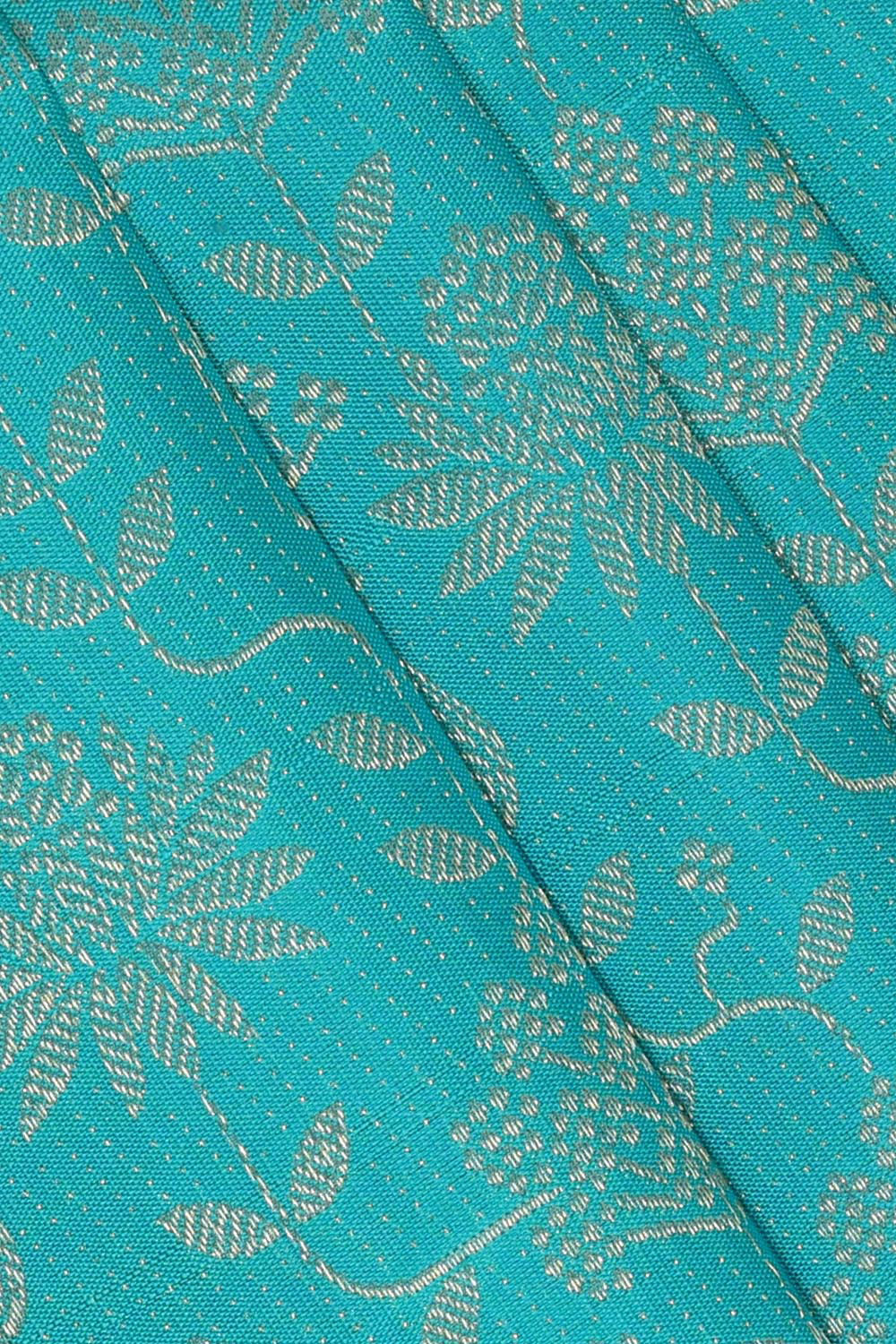 Kanchipattu Sky Blue Brocade Saree