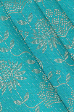 Image of Kanchipattu Sky Blue Brocade Saree