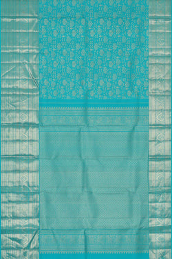 Image of Kanchipattu Sky Blue Brocade Saree