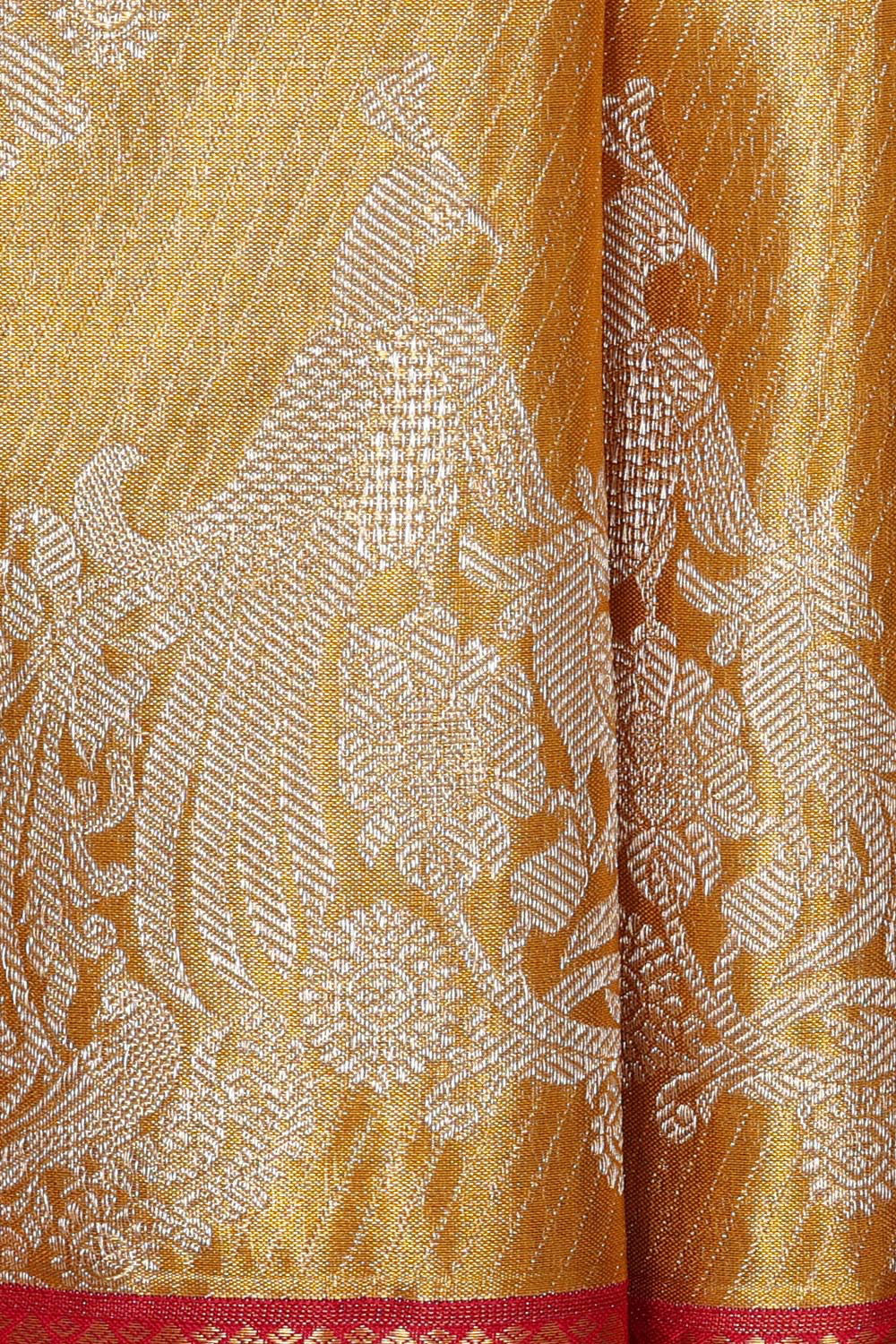 Kanchipattu Gold Tissue Brocade Saree