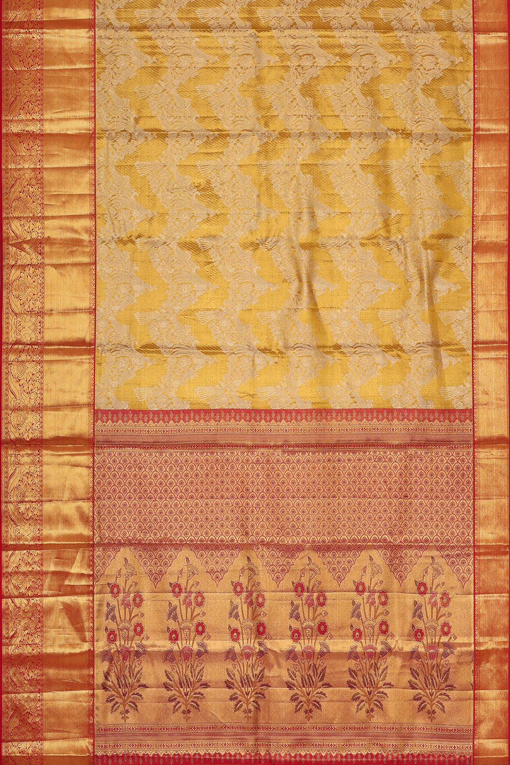 Kanchipattu Gold Tissue Brocade Saree