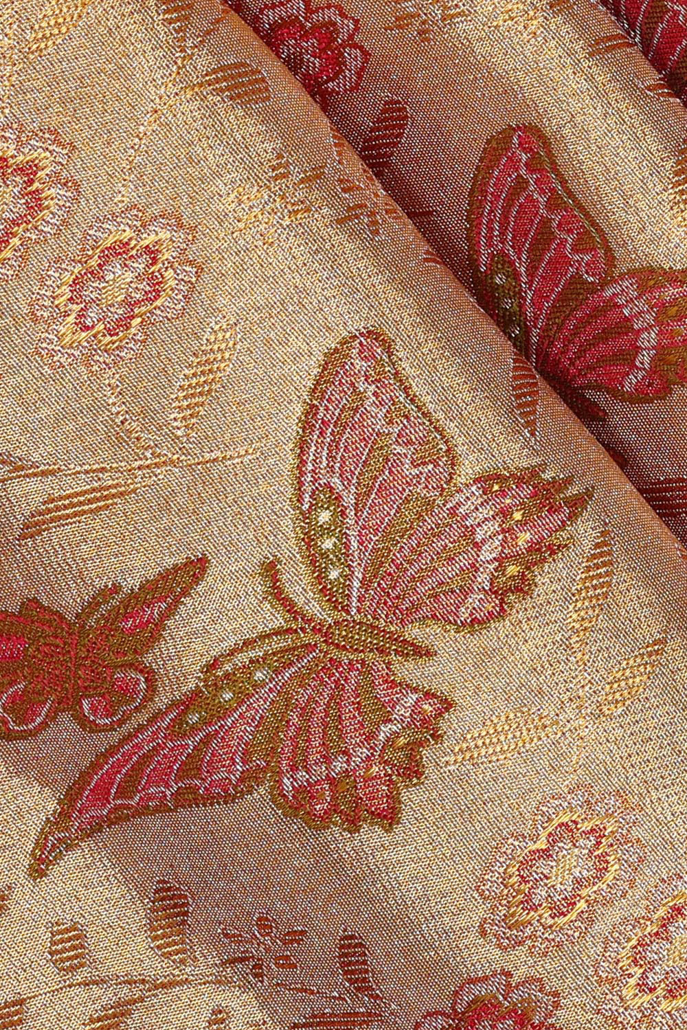 Kanchipattu Gold Tissue Brocade Saree