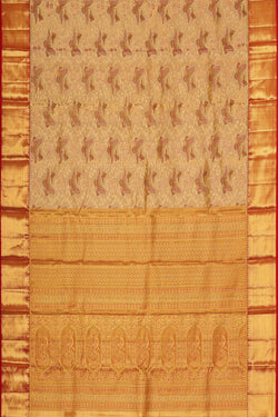 Image of Kanchipattu Gold Tissue Brocade Saree