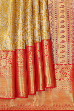 Image of Kanchipattu Gold Tissue Brocade Saree