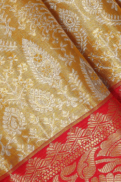 Image of Kanchipattu Gold Tissue Brocade Saree