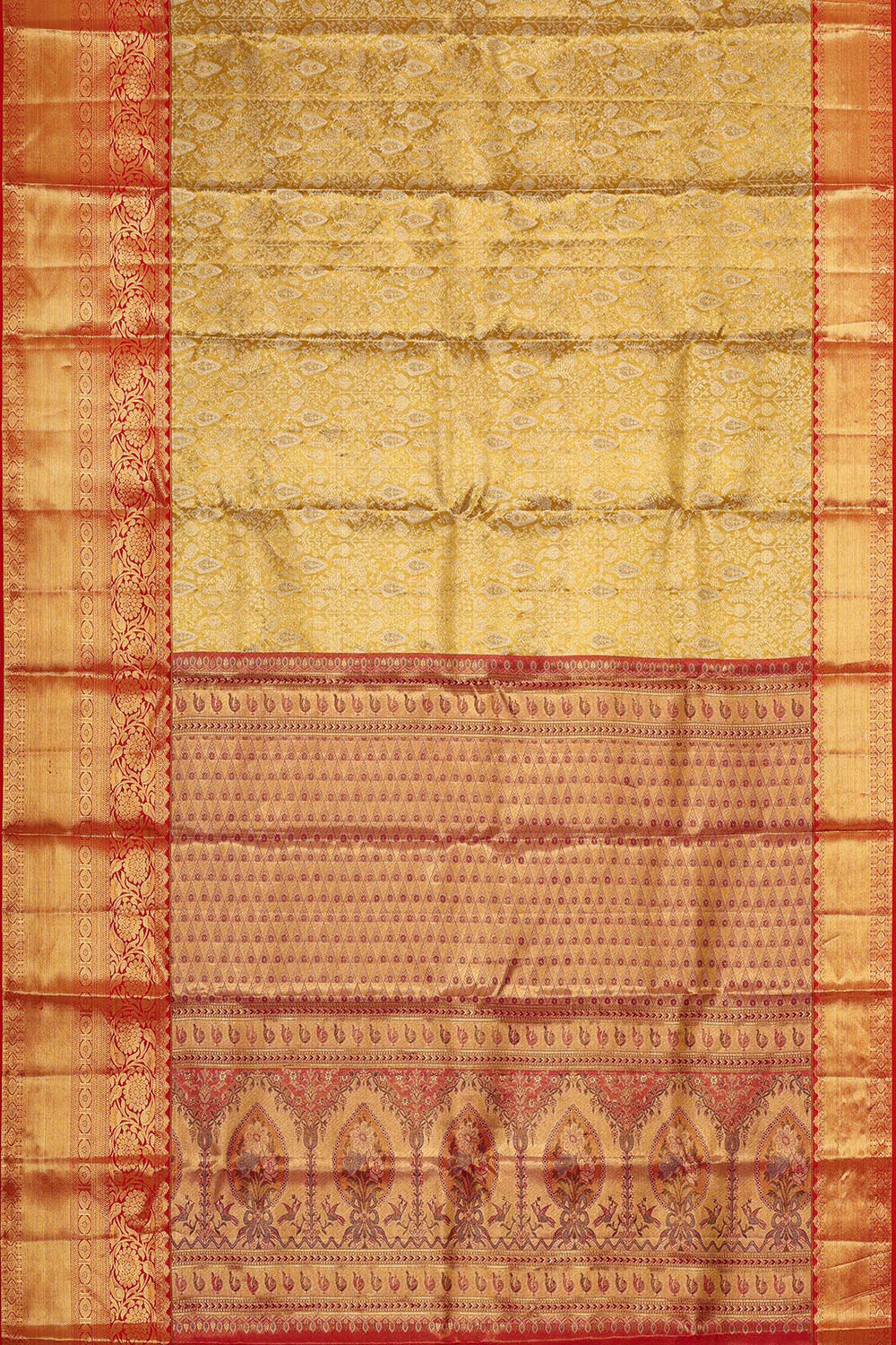 Kanchipattu Gold Tissue Brocade Saree