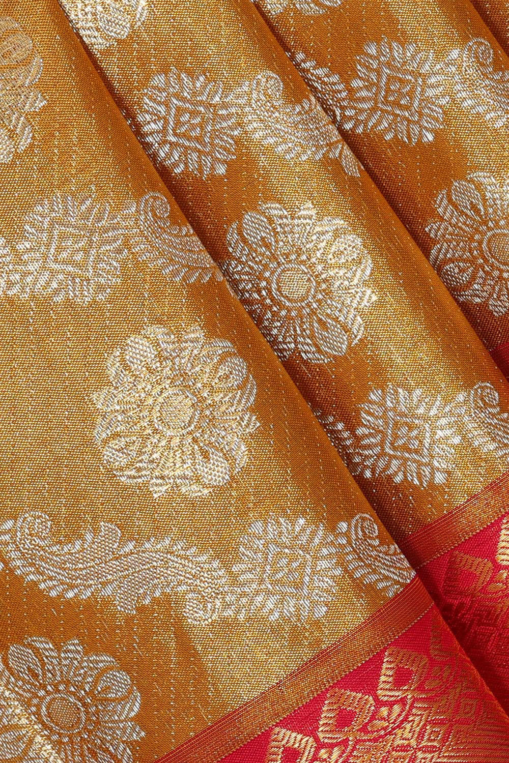 Kanchipattu Gold Tissue Brocade Saree