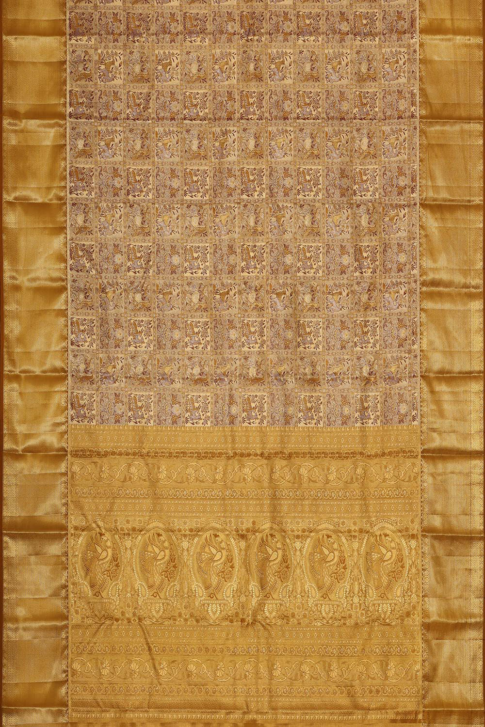 Kanchipattu Gold Tissue Brocade Saree