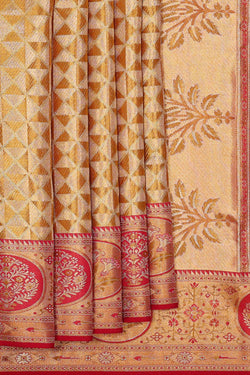 Image of Kanchipattu Gold Tissue Brocade Saree