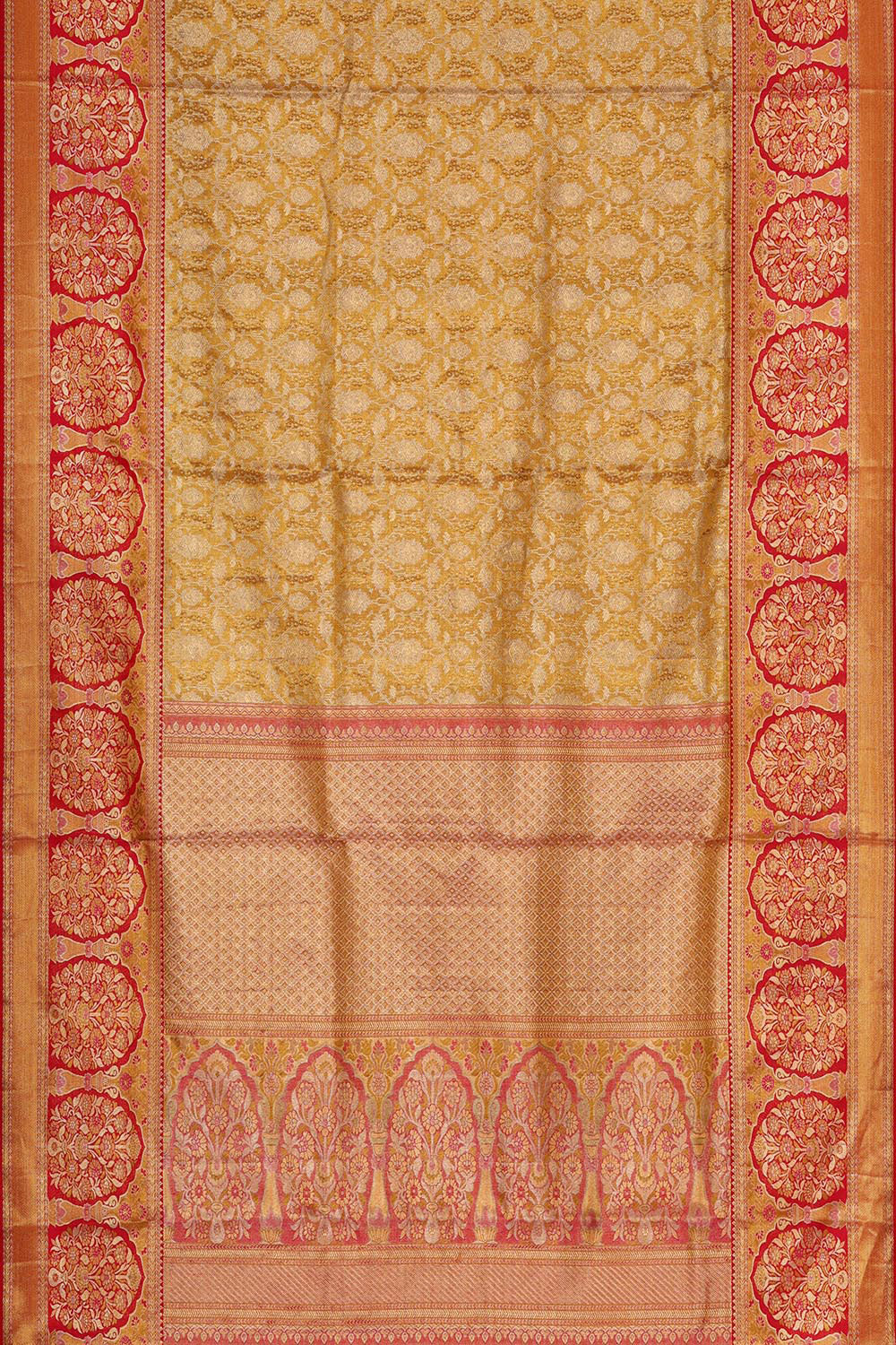 Kanchipattu Gold Tissue Brocade Saree