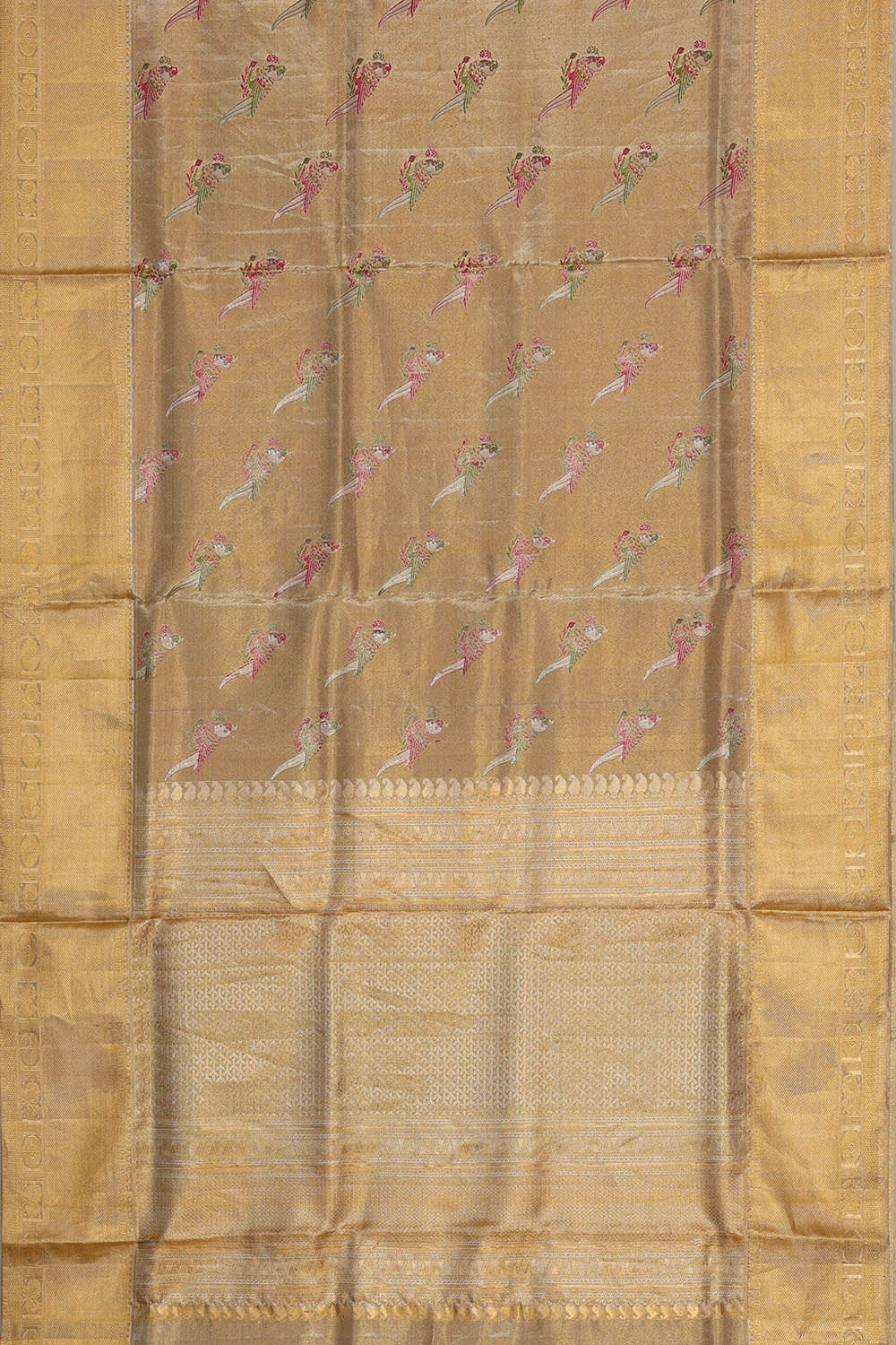 Kanchipattu Gold Tissue Brocade Saree