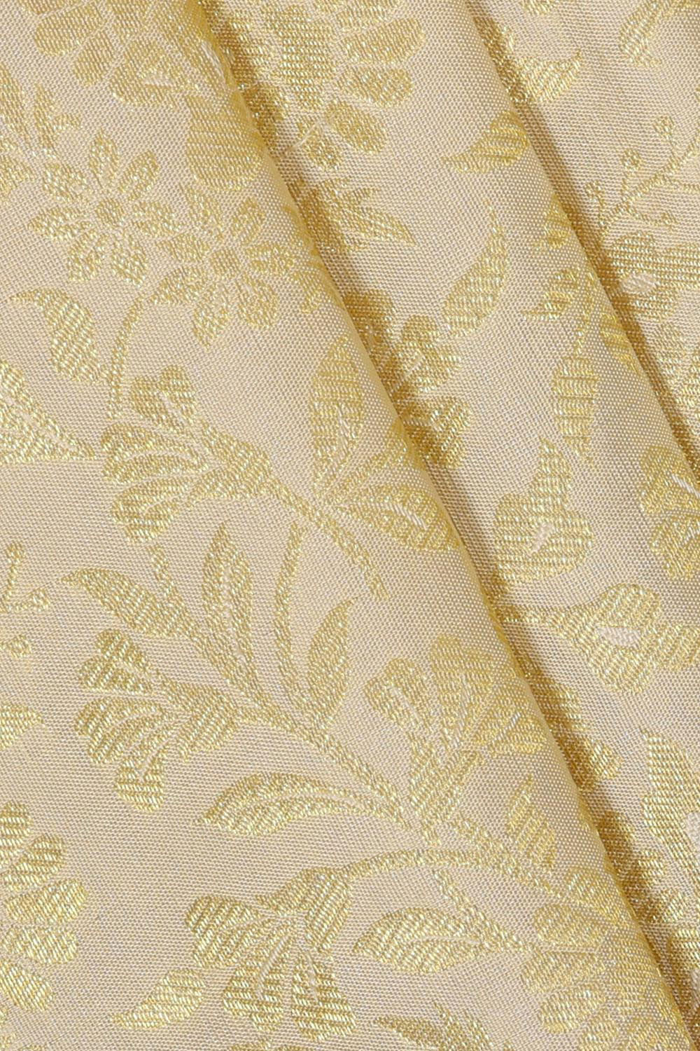 Kanchipattu Cream Brocade Saree