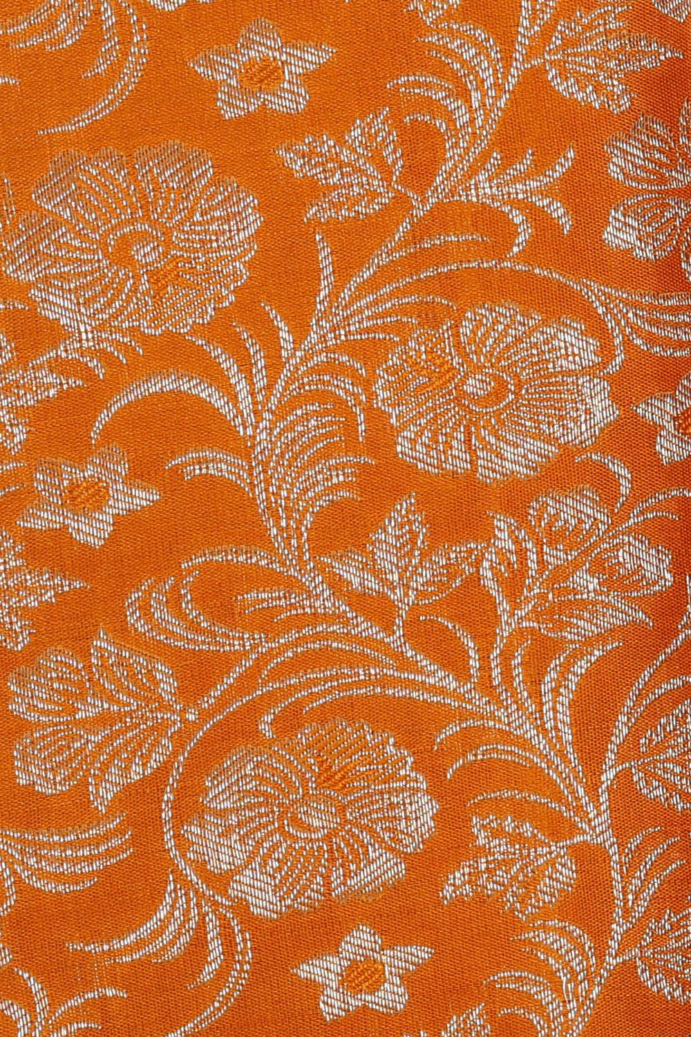 Kanchipattu Orange Brocade Saree