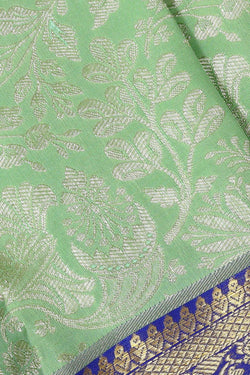 Image of Kanchipattu Mint Green Brocade Saree