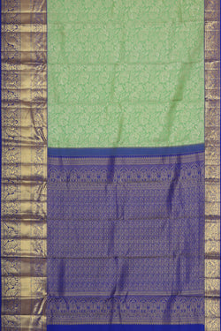 Image of Kanchipattu Mint Green Brocade Saree