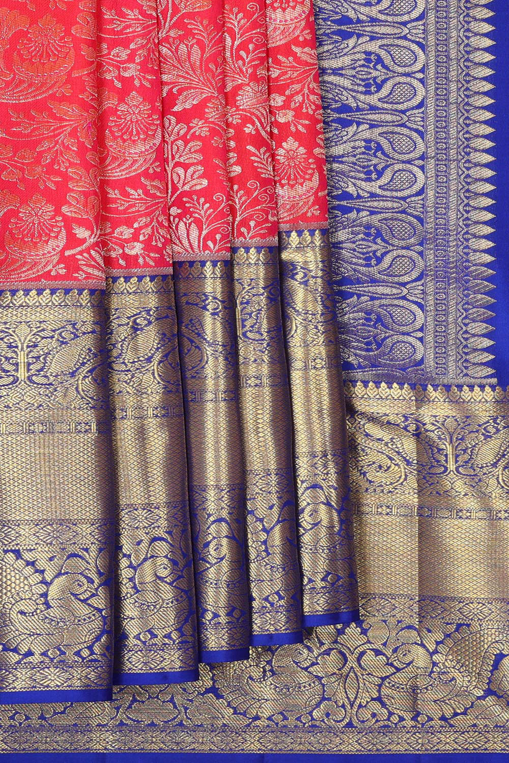 Kanchipattu Red Brocade Saree