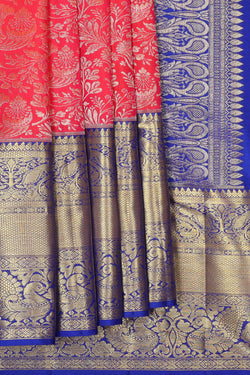 Image of Kanchipattu Red Brocade Saree