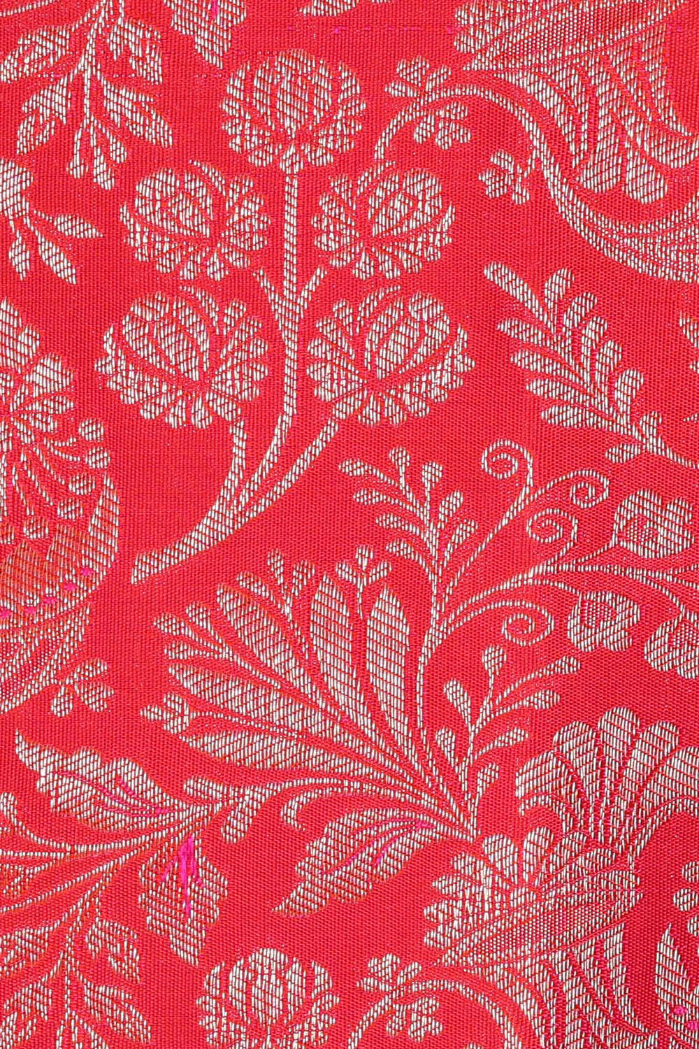 Image of Kanchipattu Red Brocade Saree