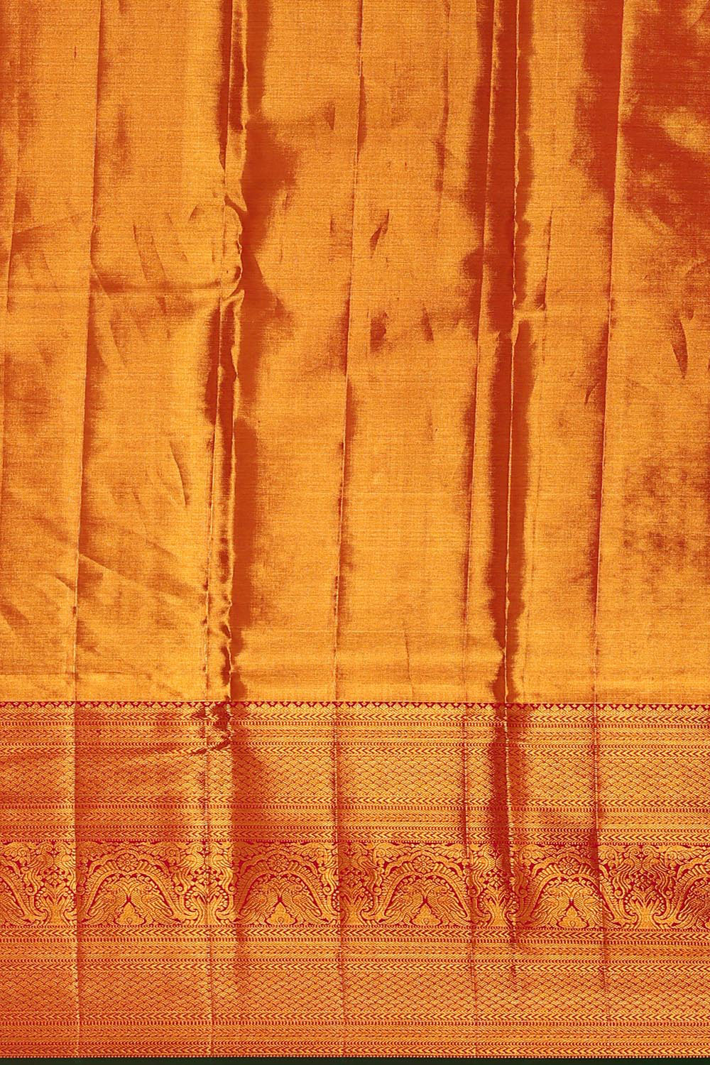 Kanchipattu Greenish Yellow Tissue Brocade Saree