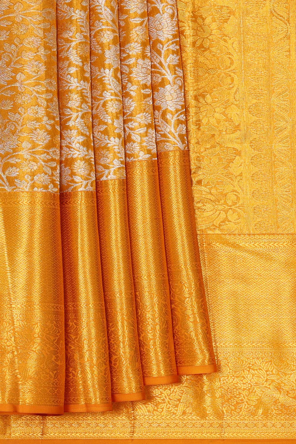 Kanchipattu Gold Tissue Brocade Saree