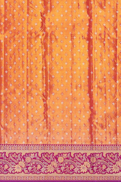 Image of Kanchipattu Golden Pink Tissue Brocade Saree